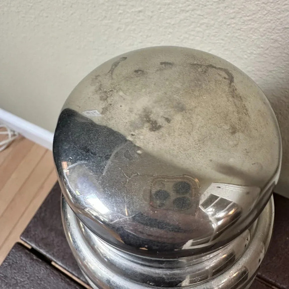 POTTERY BARN Extra Large Silver Tone Cocktail Shaker - 60 ounces - Picture 10 of 12